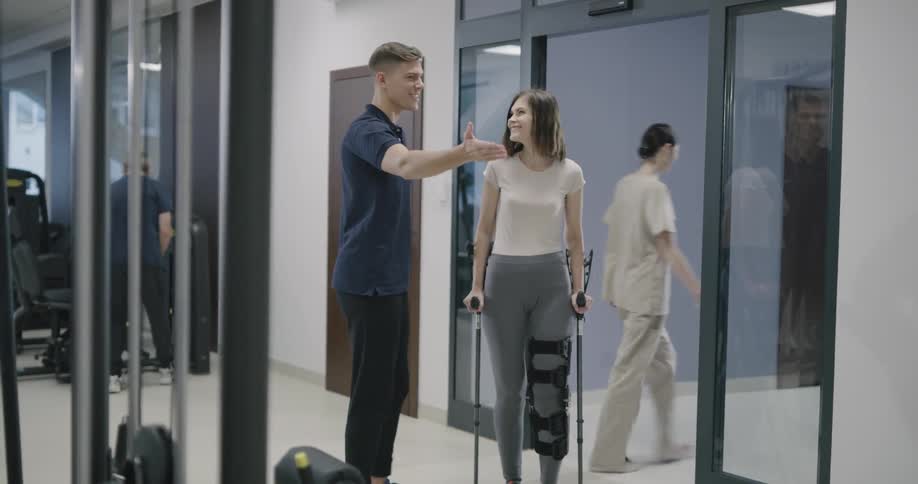 People are walking into a clinic