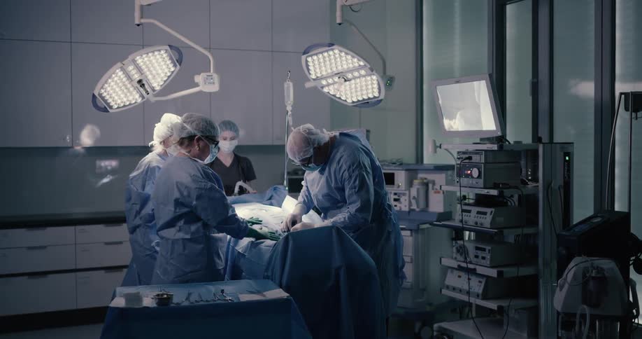 Doctors working on a paitent