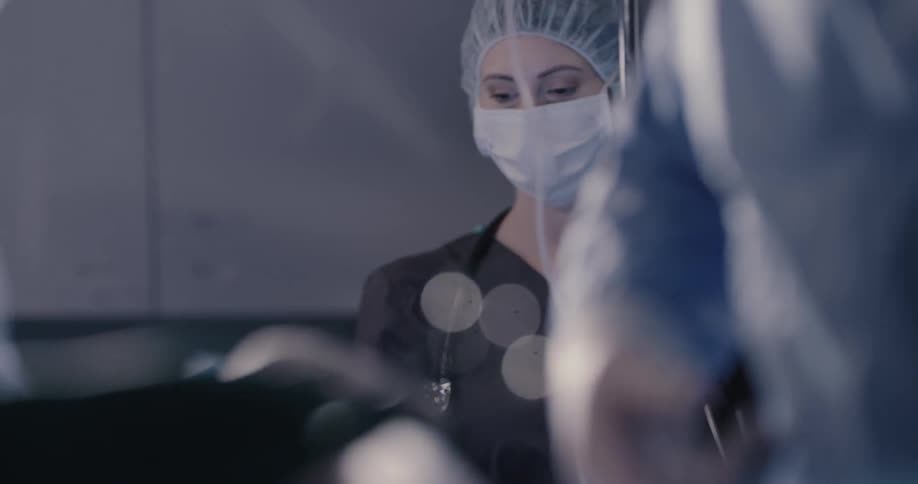 A person is having surgery in the operating room