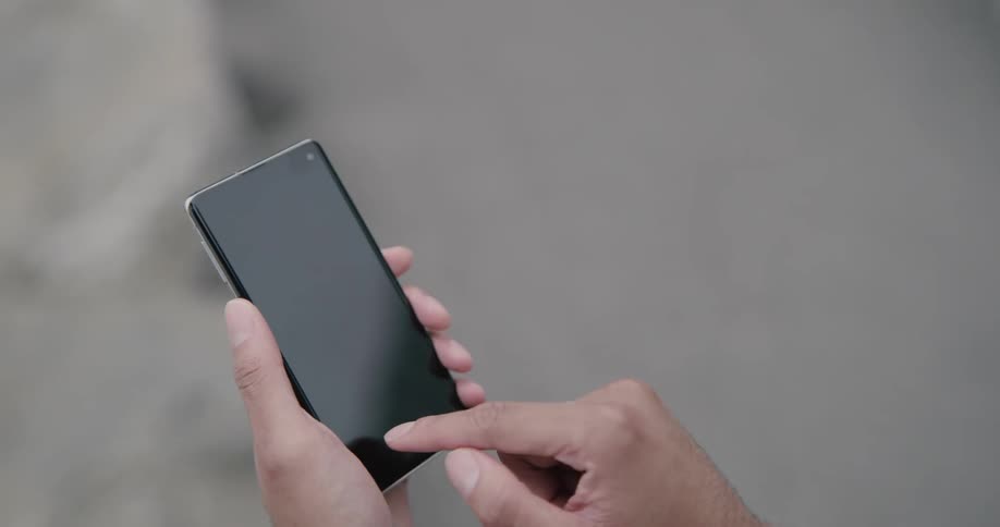 Someone is touching their phone