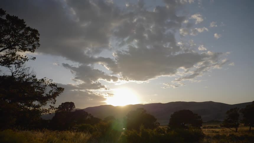 Mountains with the sunrise