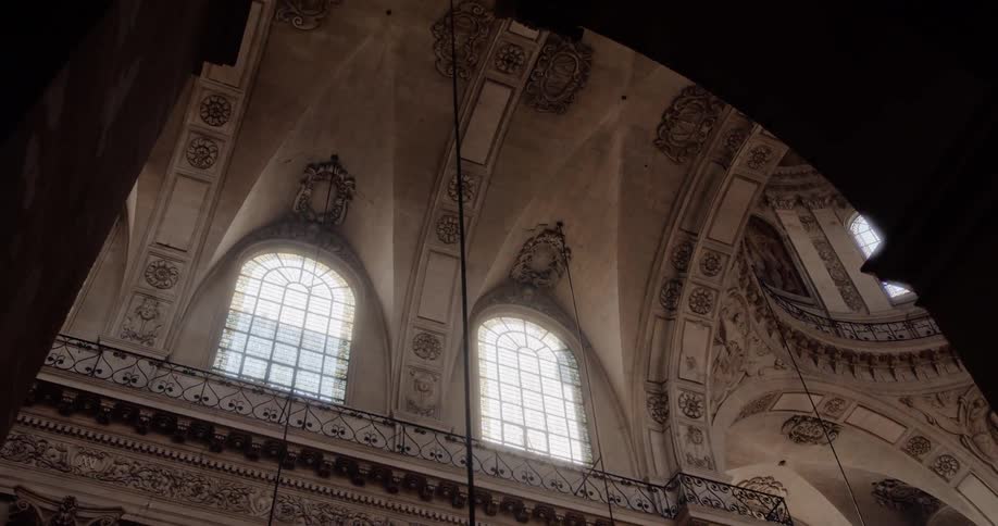 An interior view of a classical building