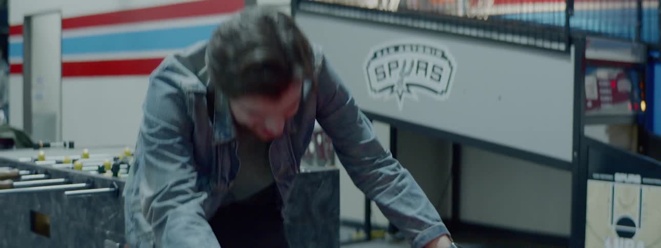 Man laughing at the warehouse