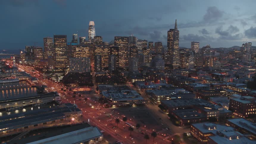 A city scenery at night