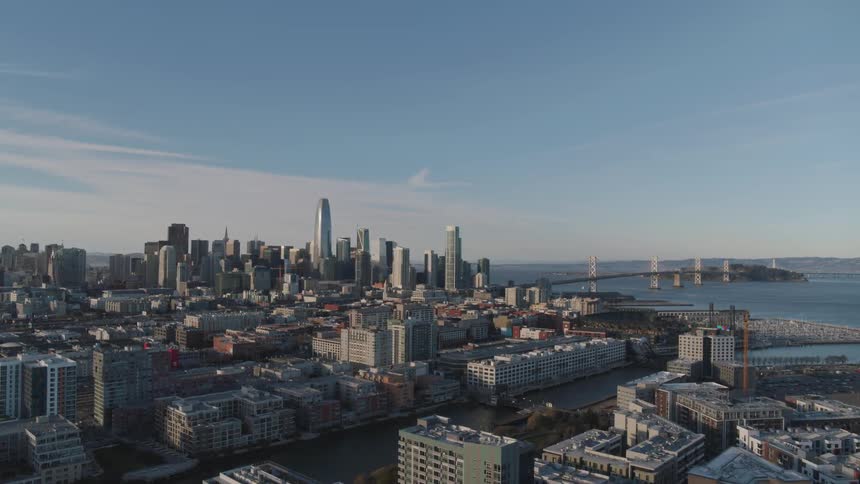The city has clear skies by the shore