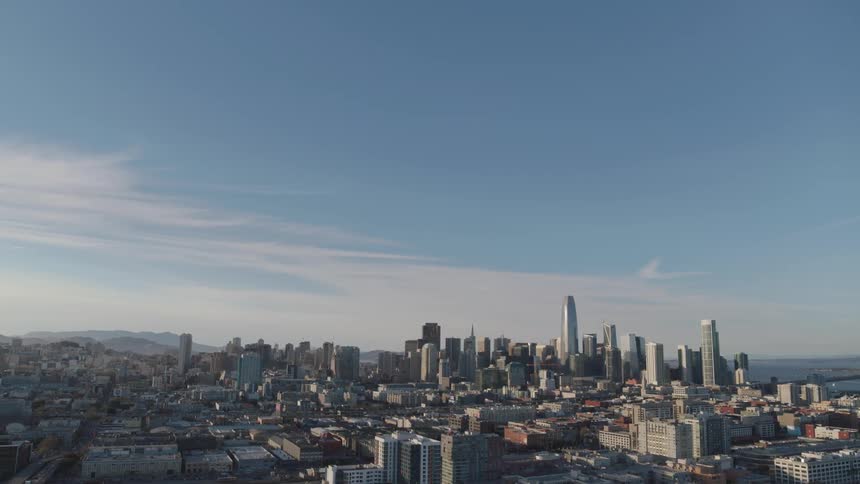 Landscape of a city and its downtown area
