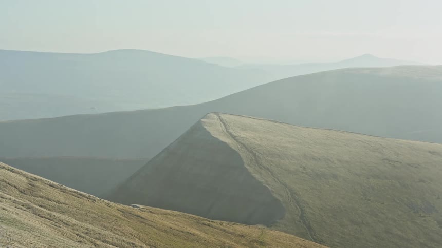 A scenery from a mountain range