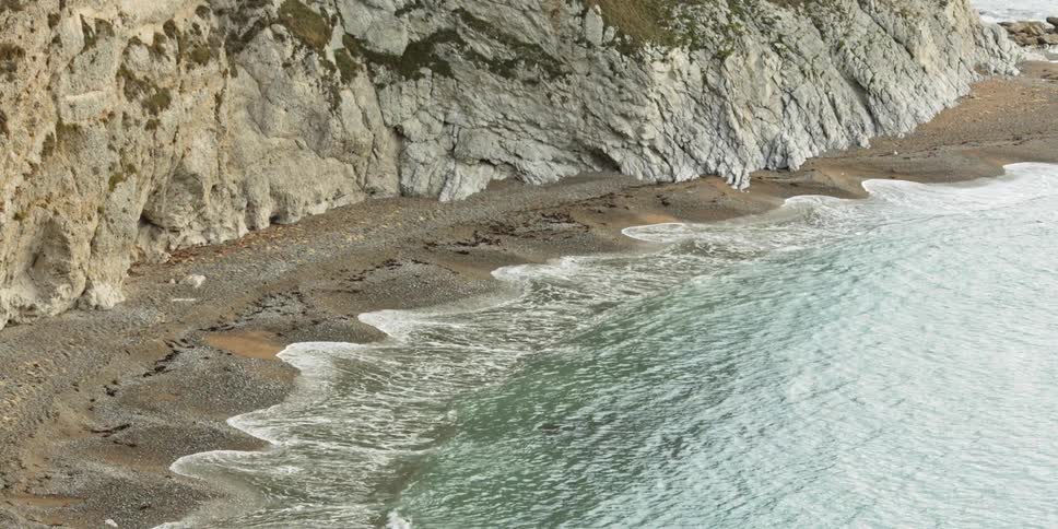 Waves are moving towards the coastline