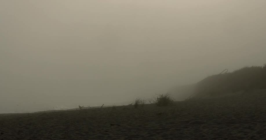 Landscape view of a dusty beach