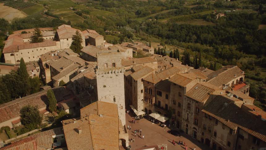 An old european town during the day