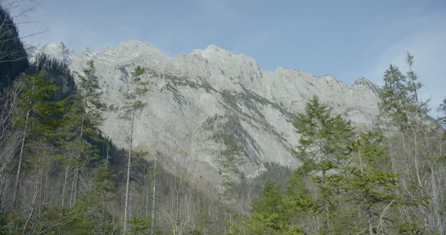 A huge white rock cliff