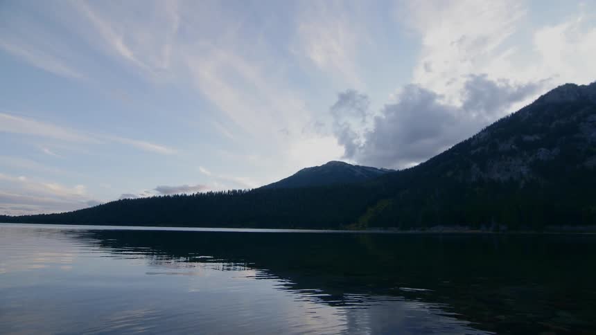 Ripples move over a lake