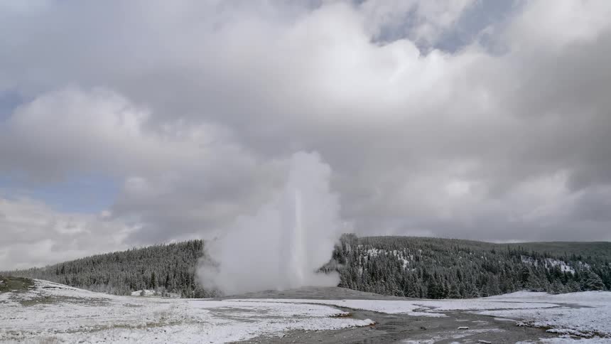 A footage of glacier on cloud days