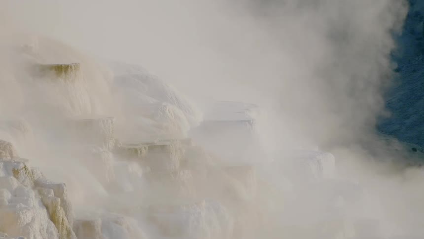 Fog over a rocky mountain top
