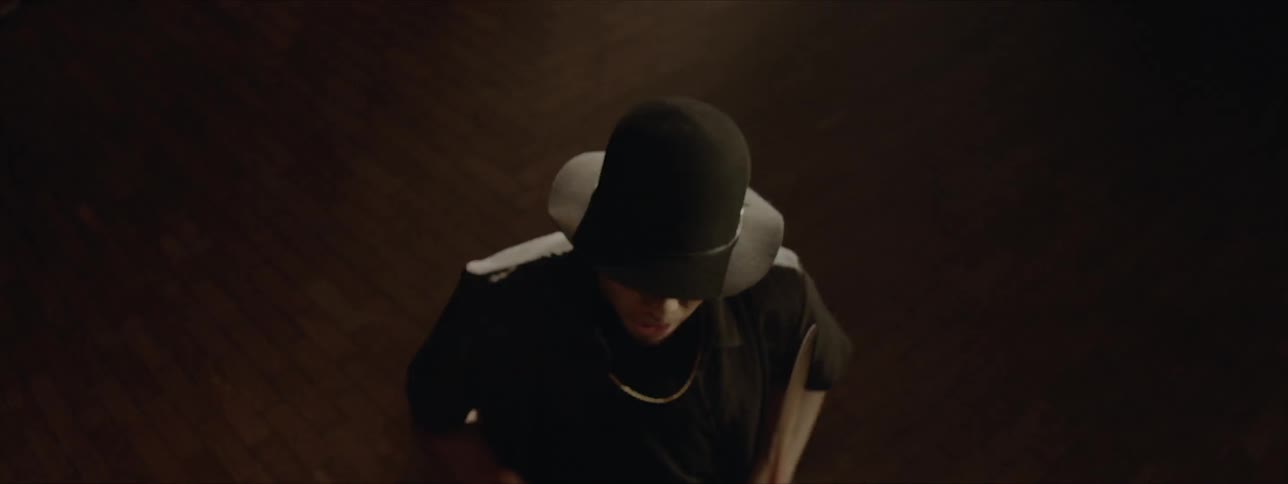 A man is playing drums