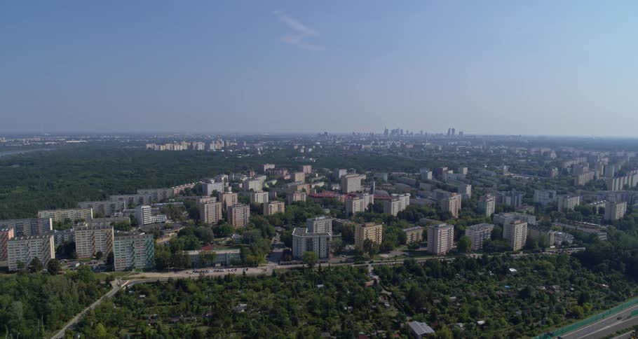 Birds eye view of city