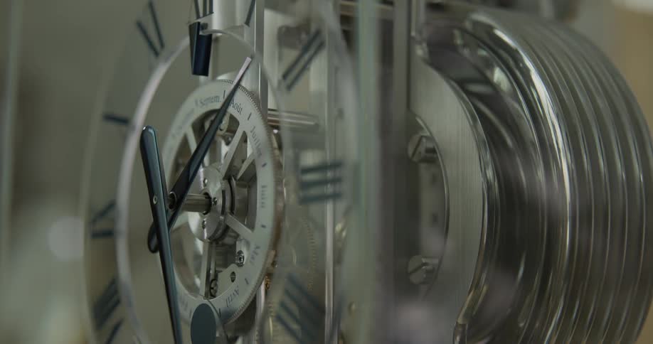 Interior of a clock