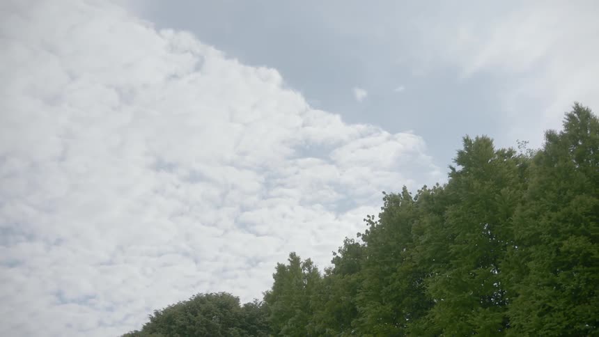 Clouds are moving in the sky