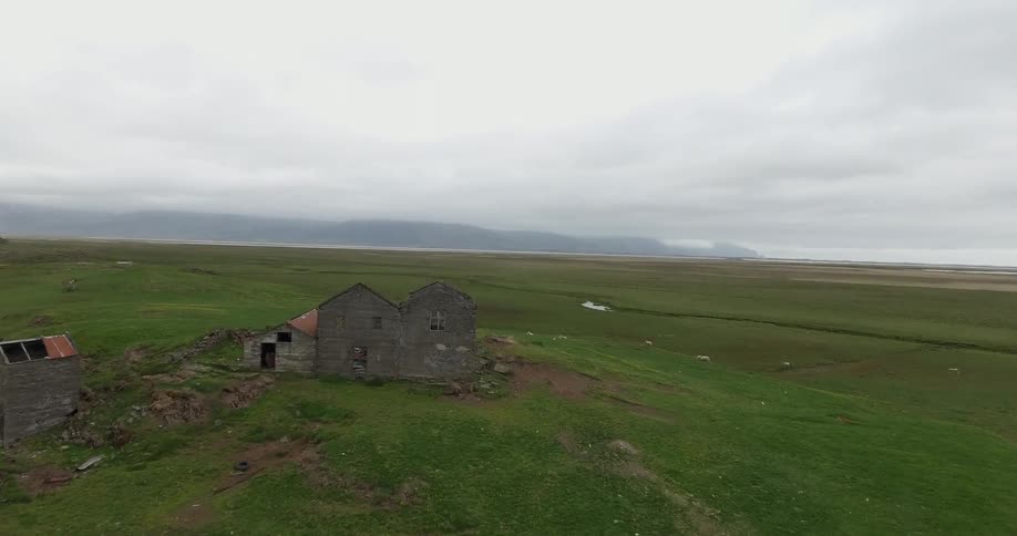 A rundown house in the middle of nowhere