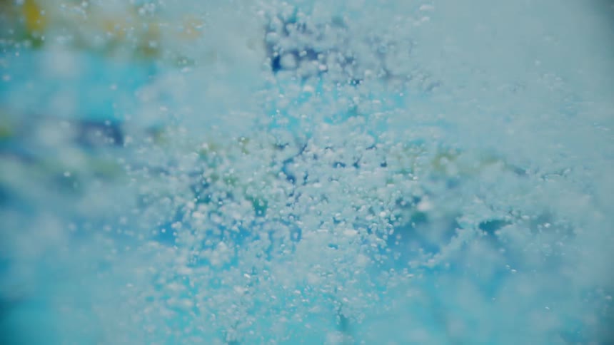 Bubbles in a swimming pool