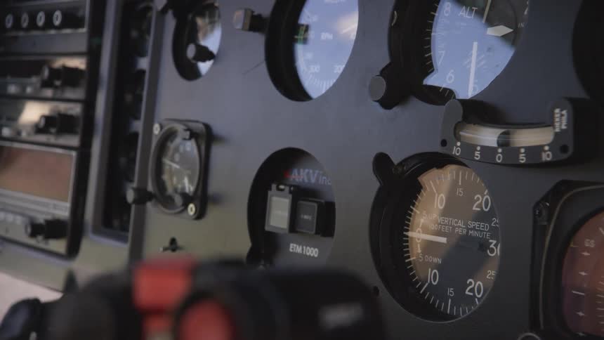 A view of a plane cockpit
