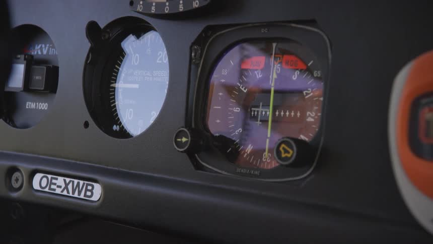 Speedometer and gauges on a dashboard