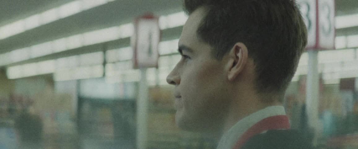 A store worker contemplate