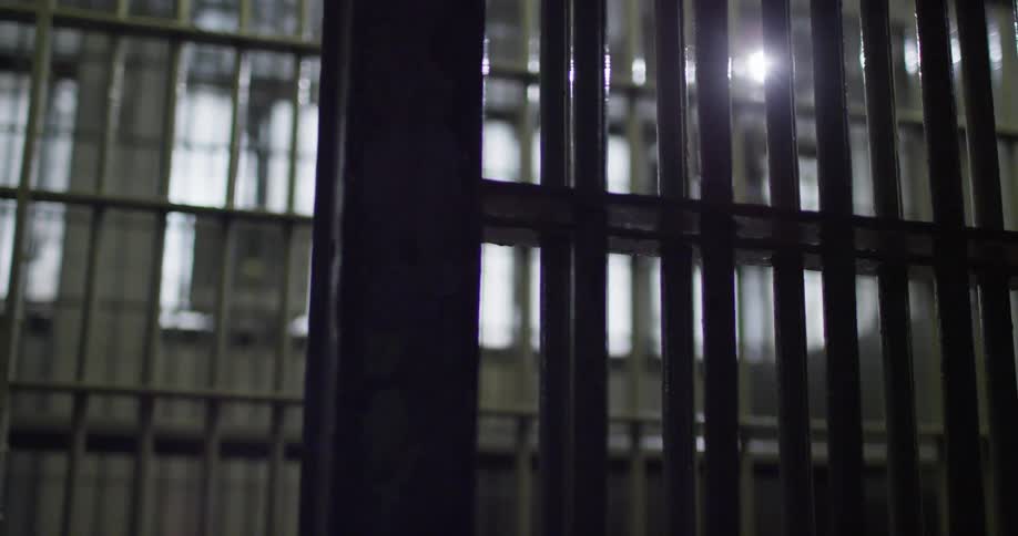 Close up of some bars in a prison