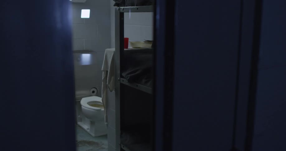Looking at a bathroom through the door
