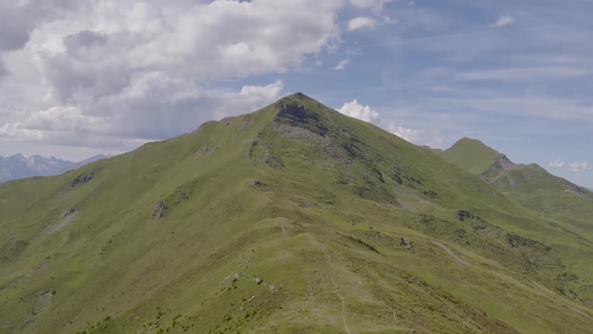 A mountain ridge covered in vegetation