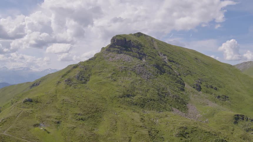 A mountain ridge covered in greenery