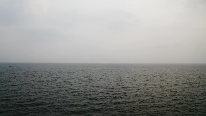 An aerial view of an ocean