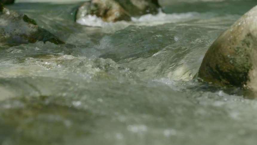 A footage of a river flow