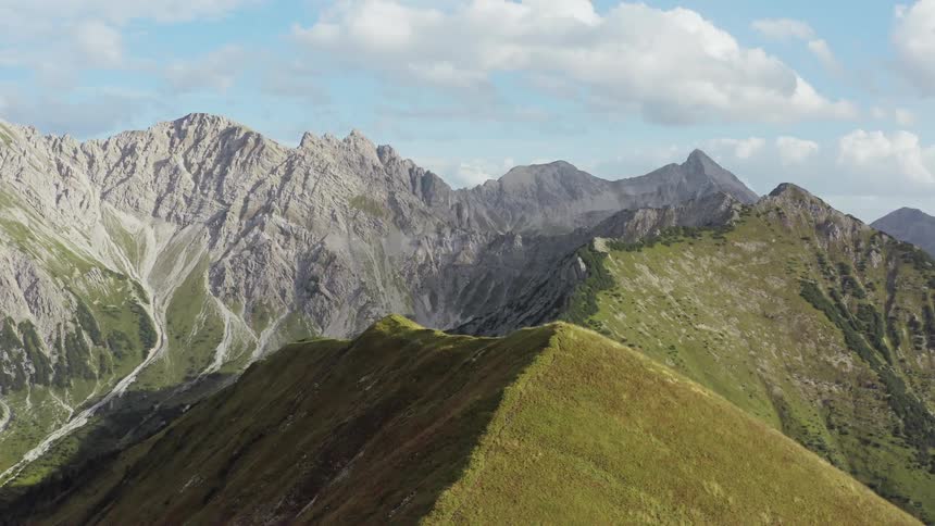 A mountain ridge covered in greenery