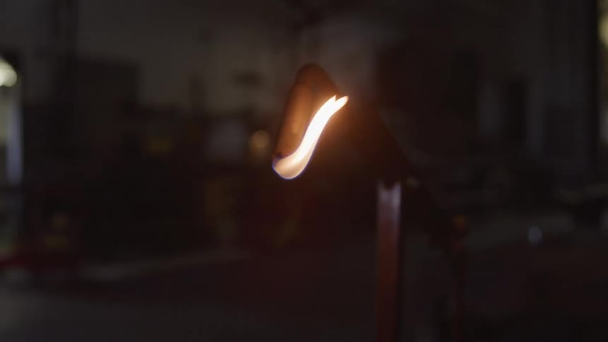 A closeup view of a fire