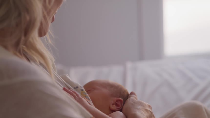 A mother doing breastfeeding