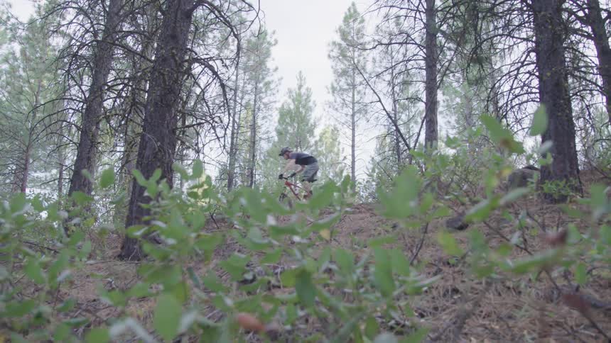 A man doing mountain biking