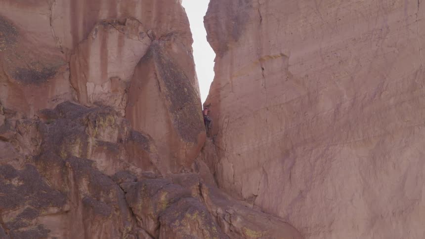 The cavern has an opening in the middle