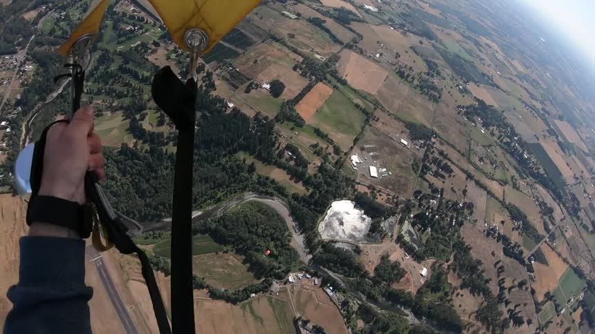 A view from a parachute
