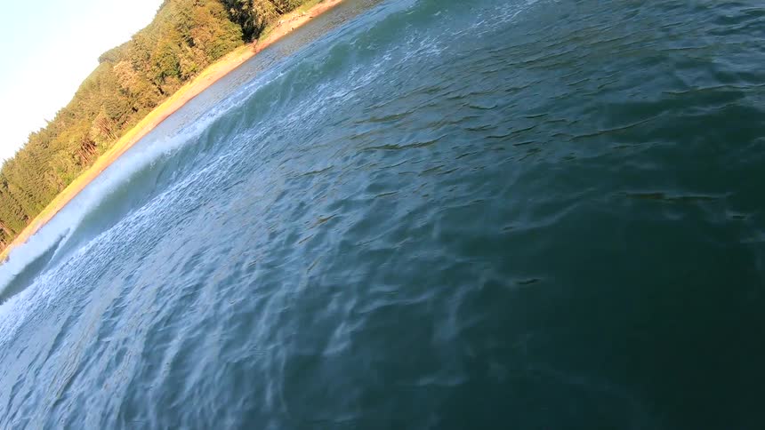 A view from a man playing jet ski