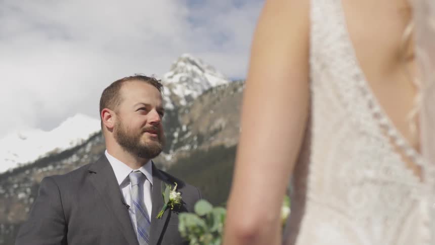 A bride talk with his groom
