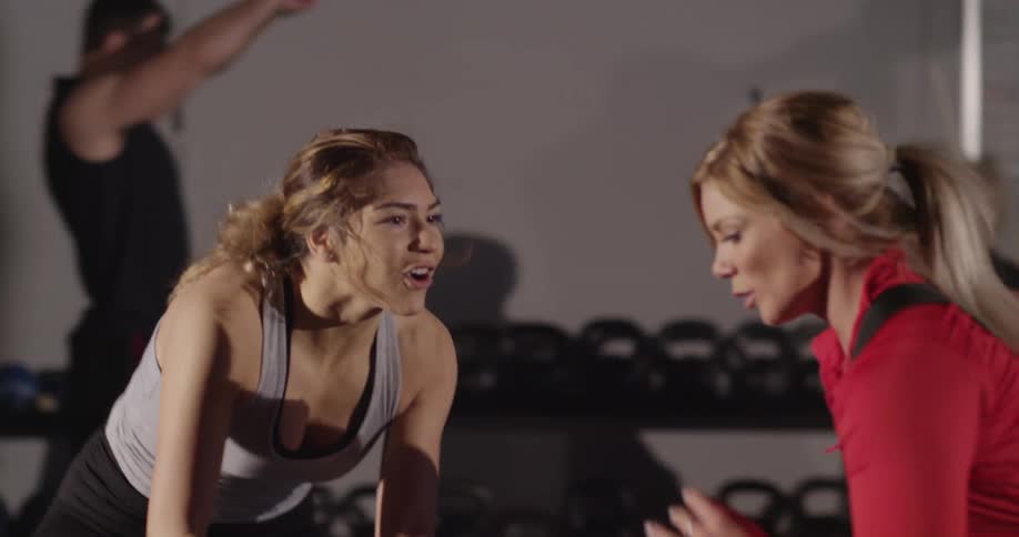 People working out in a gym
