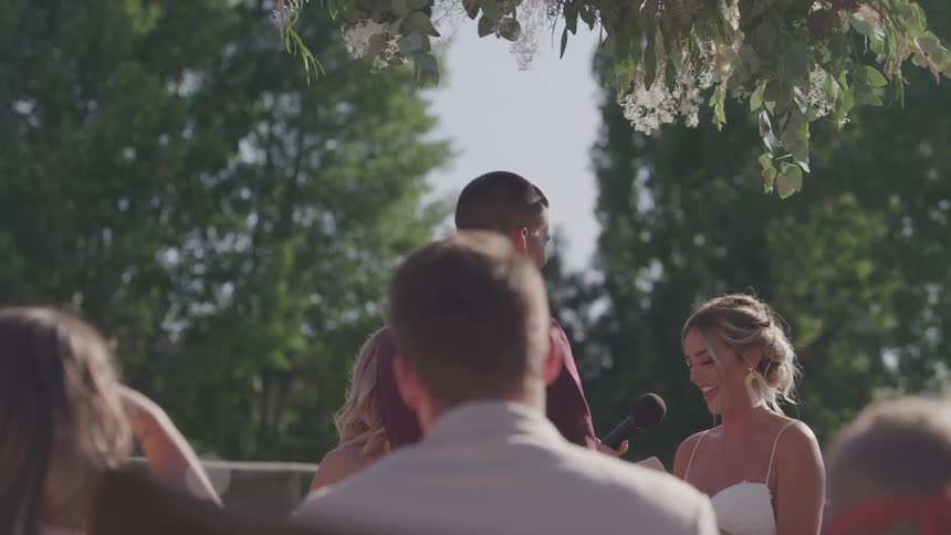 Afootage of someone wedding