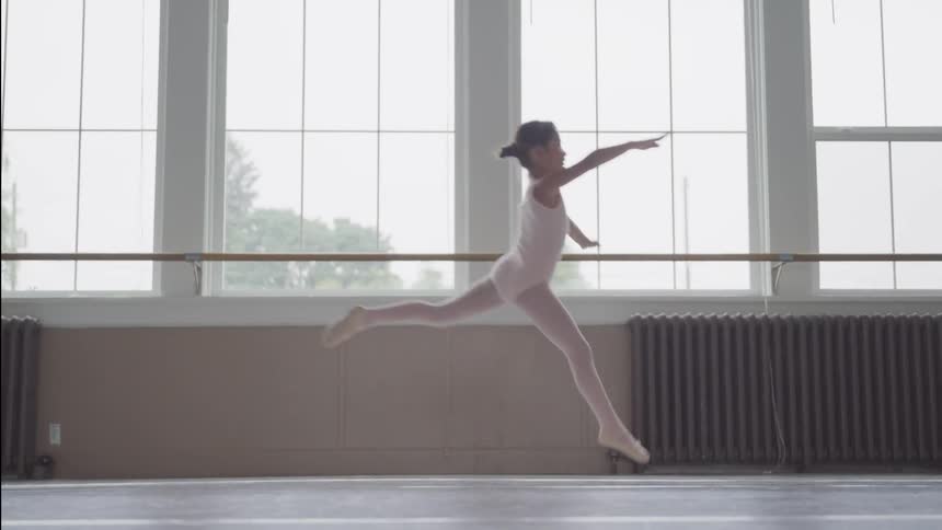 Ballet girl jumping
