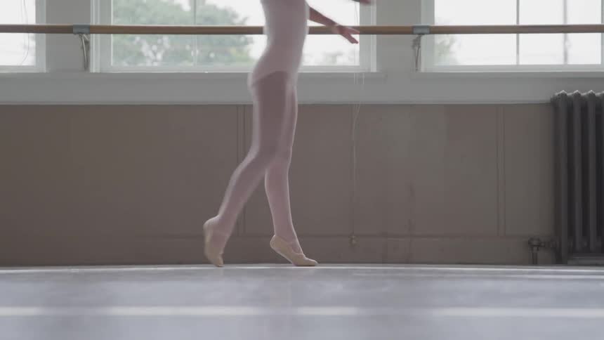 A ballerina spinning