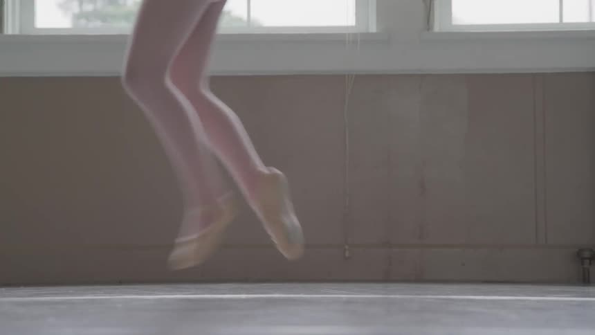 A girl doing ballet exercise