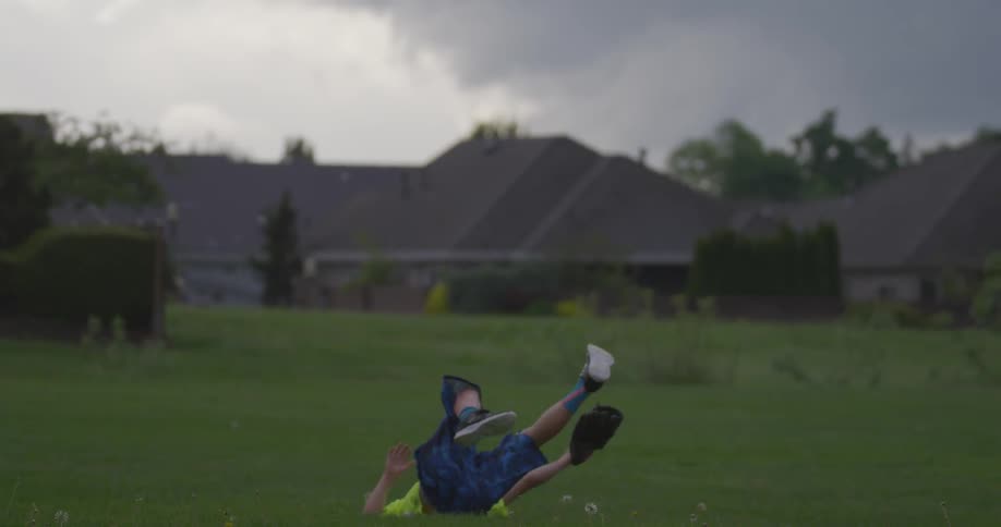 Two Boys Playing Baseball