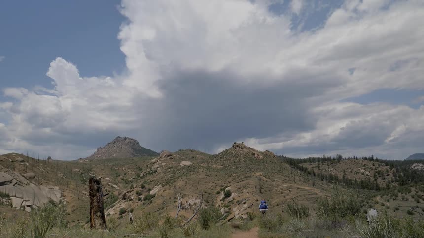 A footage of a rocky mountain