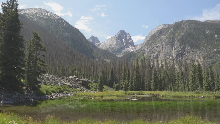 A scenery offorest and lake