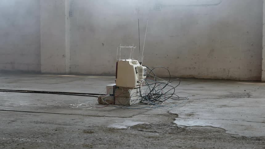A television in an empty room